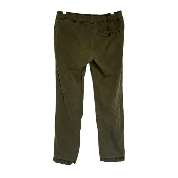 Eileen Fisher Pants army green chino utility size 8-10 - Picture 2 of 4
